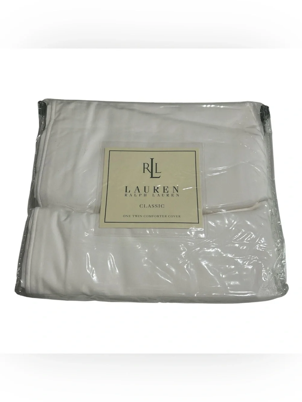 Ralph Lauren Home White Twin Supima Duvet/Comforter Cover 100% Cotton - NEW